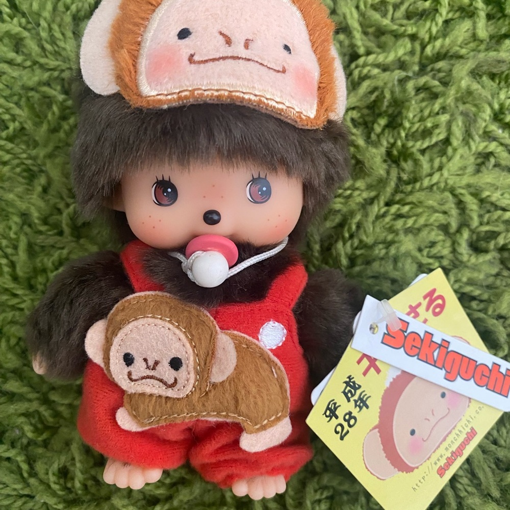 Monkey Doll with Red Outfit